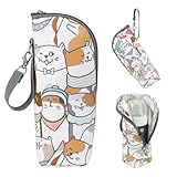 4,🎒【Leggera & Compatta】 Con un peso di soli 150g e dimensioni compatte (8×7×22 cm), questa borsa si adatta facilmente a qualsiasi borsa da bambino o borsa a tracolla. Lo spazioso scomparto interno è perfetto per un biberon standard e accessori, mantenendo tutto organizzato e a portata di mano!
