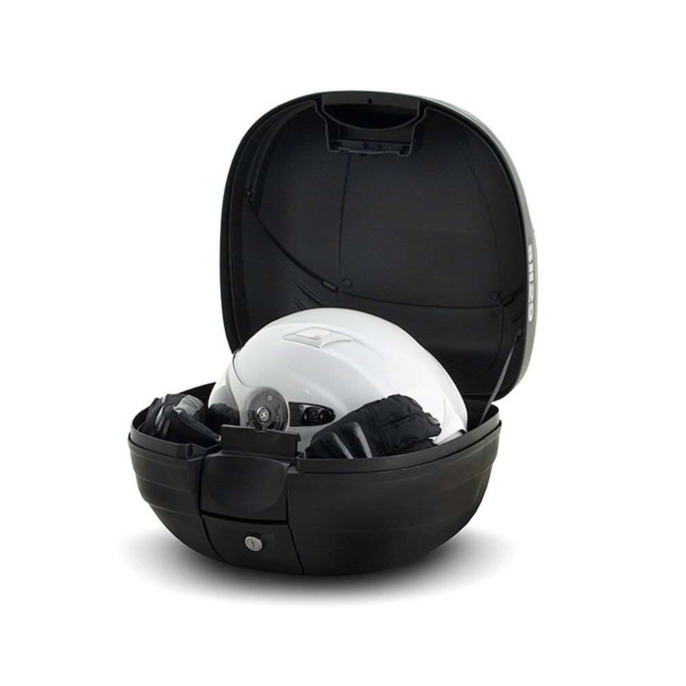 BAULETTO SH29 MOTO SCOOTER VALIGIA DA 29 LITRI PER 1 CASCO INTEGRALE 30X40X38CM COMPATIBILE CON SYM SYMPHONY 125 SR BAULE CON CHIUSURA LOCK SYSTEM+PIASTRA PORTAPACCHI+KIT MONTAGGIO