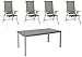 Produktbild acamp Gartenmöbelset 4 Klappsessel urban und Lofttisch acaplan 160x90 cm