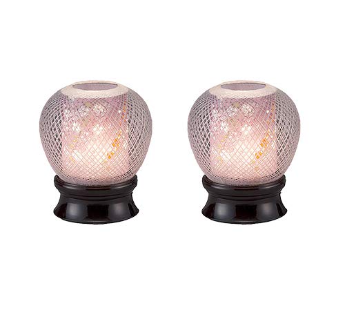 Amazon｜【霊前灯】【盆提灯】花まゆ2号(桜)レインボーLED 一対【お盆 