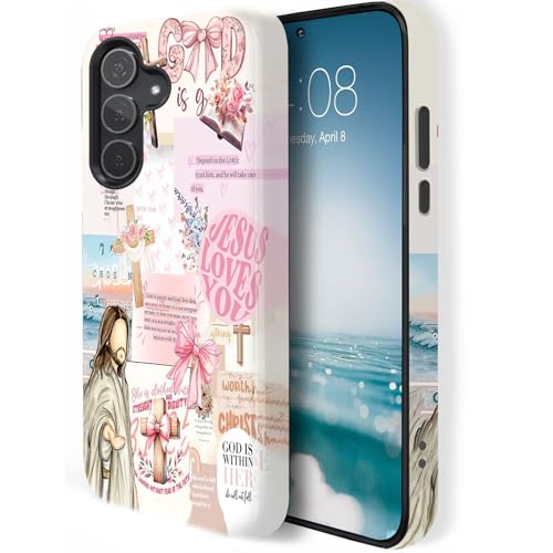 Coque Samsung Galaxy A57 verset biblique : protection double couche pour chrétien pieux