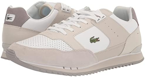 Lacoste Men's Partner Piste Sneaker, White/White, 12 | Image 6