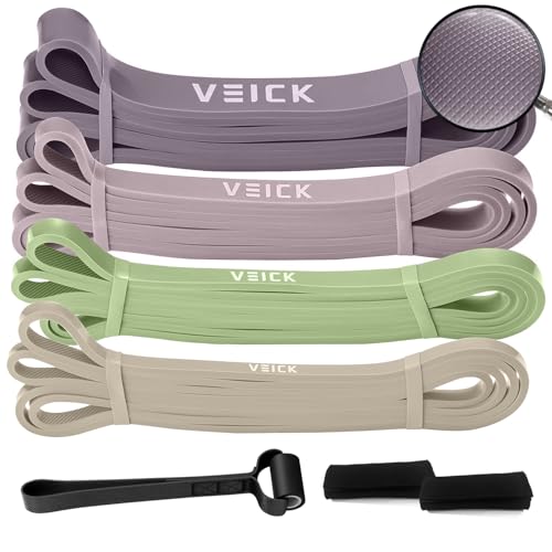 Image of VEICK Pull Up Resistance Bands Set, Heavy Stretch Workout Bands, Fitness Assistance Bands for Men Women, Portable Exercise Equipment for Home Gym Office Travel