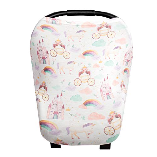 Image of Copper Pearl Multi-Use Cover: Car Seat & Stroller Cover for Sun - Stretchy Fabric, All-Season Use, Stylish Designs, Easy Access for Moms - Enchanted