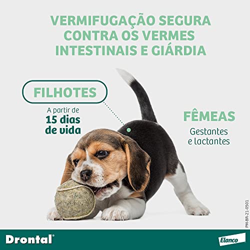 Vermífugo Bayer Drontal Plus Sabor Carne para Cães de até 35kg - 2 Comprimidos
