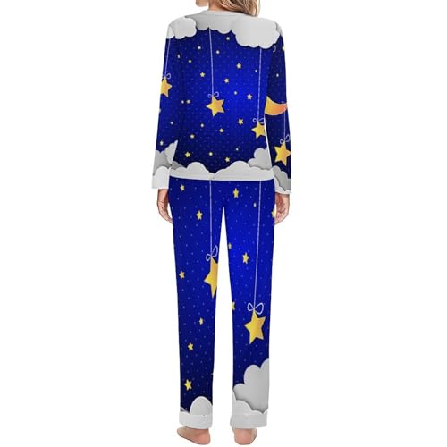 Pyjama Femme Nuages de Lune pour Vos Soirées Cocooning À la Maison - 2
