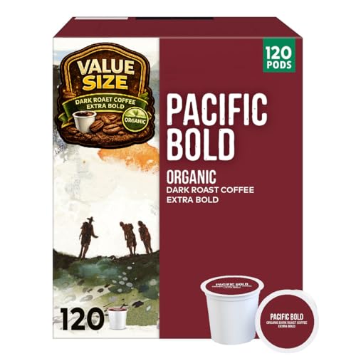 KS Organic Pacific Bold K Cup Coffee Pods, 120 CT, Extra Bold, Dark Coffee image 5