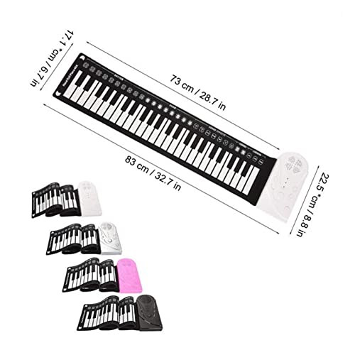 SUFUBAI Piano pliable 49 touches multifonctionnel flexible enroulable piano électronique portable en silicone pour… - Les Beatles, Paul McCartney, John Lennon, RIngo Starr, George Harrison SUFUBAI Piano pliable 49 touches multifonctionnel flexible enroulable piano électronique portable en silicone pour… – Image 3