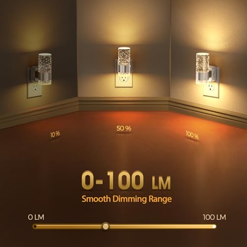 Image of Briignite Night Light, 2 Pack Dimmable Night Lights Plug into Wall