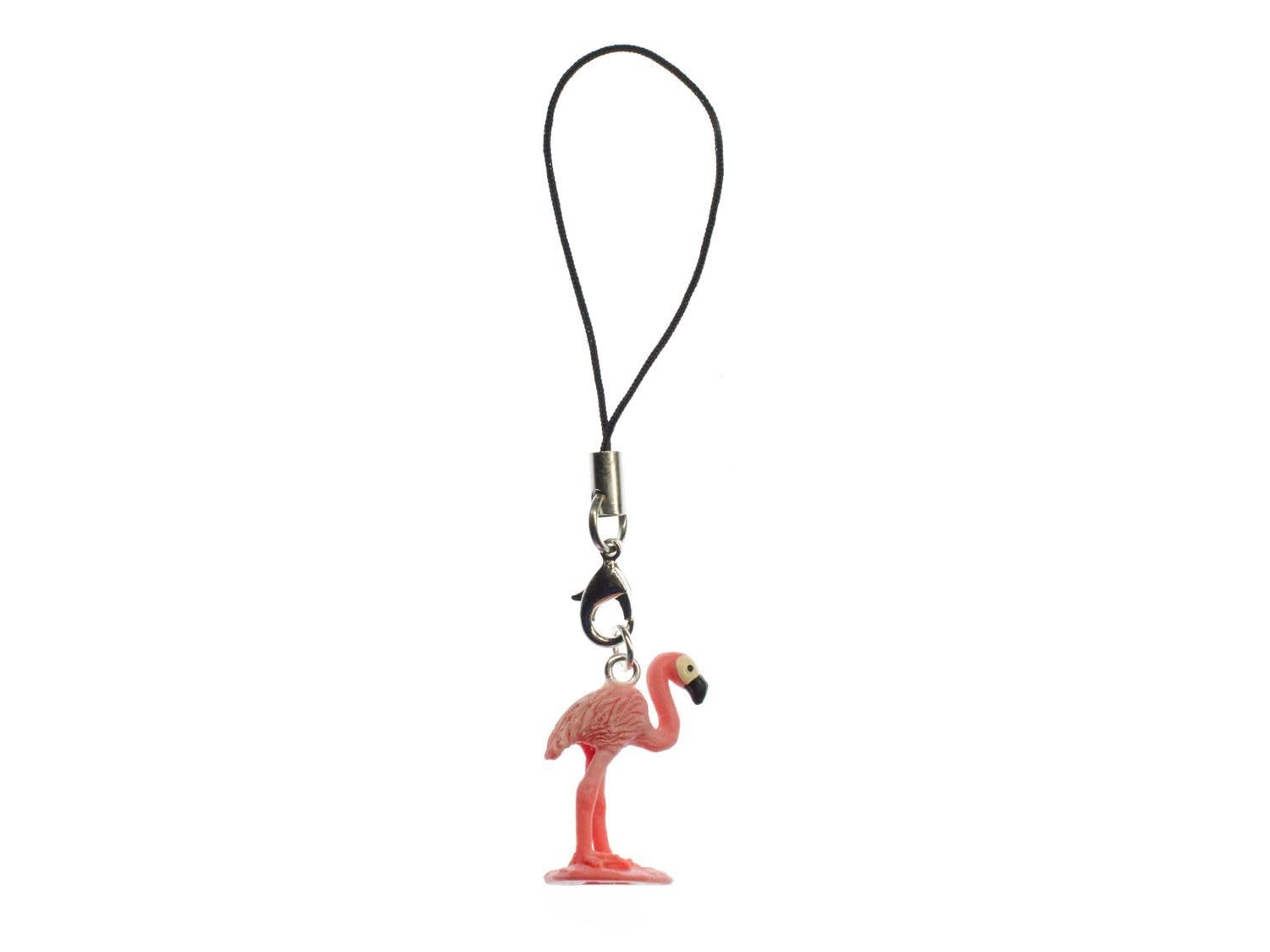 Miniblings Flamingo Mobile Cell Phone Charm Pendant Rubber Pink Animal Bird Birds