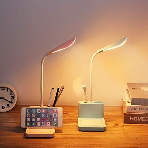 Lampa biurkowa Led ładowana na usb naciśnij lampa stołowa do nauki czytania książek praca w biurze dzieci lampka nocna różowa dioda LED;