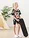 Toddler Girl Clothes 2 Piece Outfits Print Tie-Dye Short Sleeve Tops T Shirt Bike Shorts lounge Oversized Sport Active Sets Fashion Running Tracksuit Biker Shorts Set for Spring Summer 5-6 Year Black