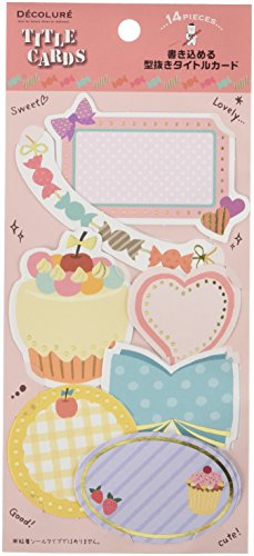 Nakabayashi ATC-102-1 Decorole Title Card cartes de scrapbooking Bonbons