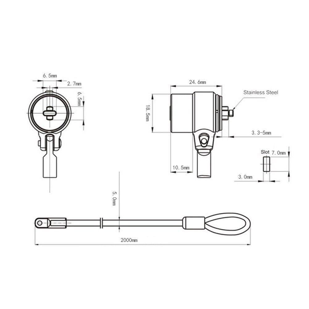 Antivol Ordinateur Portable Câble de Sécurité 2m Lot de 5 avec 2 Clés Résistant Autocollant 3M pour PC Tablette Mac iPad