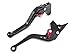 MOTO Frenos y Embrague CNC Corto Palanca Ajustable Aluminio para Sport Bike YAMAHA FZ6 FAZER FZ1 FAZER FZ6R XJ6 DIVERSION FZ8 MT-07 MT-09/SR/FZ9 un par (F16/Y688) SPL077 (black)