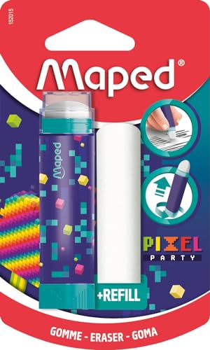 Goma de Borrar Maped Pixel Party - Borrado Perfecto, Diseño Innovador - Ideal para Estudiantes - Maped