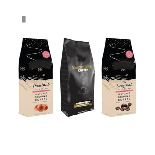 Irish Cream Ground Coffee Bundle, 32oz - Includes Brickhouse Irish