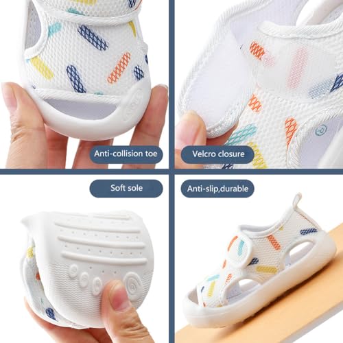 FCTREE Baby Shoes Boys Girls First Walking Shoes Toddler Non-Slip Breathable Mesh Sneakers Infant Sandals Crib Shoes2
