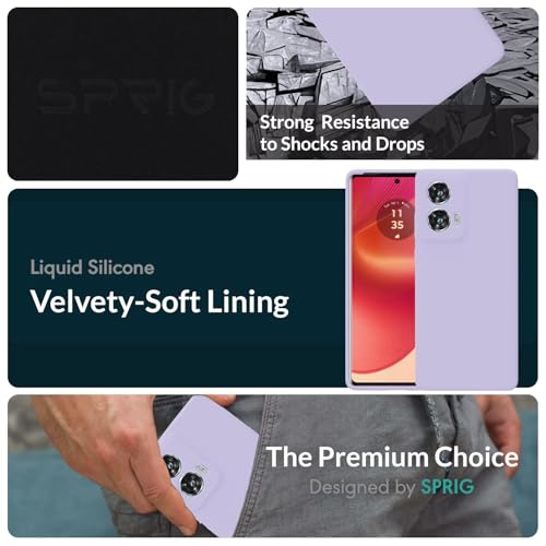 Image of SPRIG Compatible with Moto G96 Premium SilkTone Back Cover Drop Tested Shock Proof Mobile Case for Men, Women, Boys and Girls with Camera Protection (Light Purple)