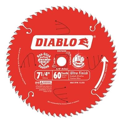 Diablo Ultra Finish Circular Saw Blade - 7 1/4in. 60 Tooth, Fine Finish, Model Number D0760X