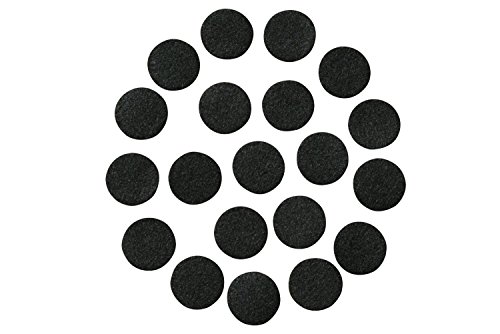Image of Black Adhesive Felt Circles: Variety of Sizes: inch, inch, 1 inch or 1.5 inch Wide; Package Sizes for Wholesale Pricing, Die Cut Stickers Ready to use for DIY Projects & Crafts (48 Count 1 inch, Black)