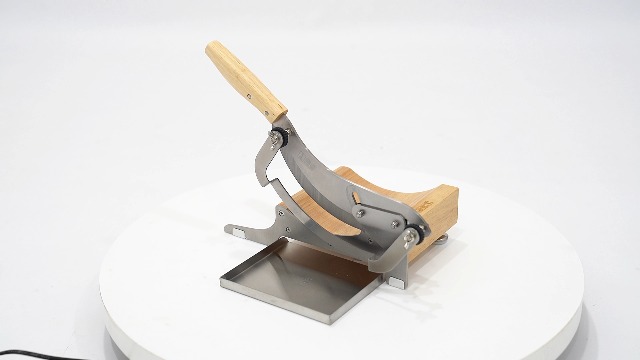 Cortadora manual de carne acero inoxidable ajustable miniatura 7