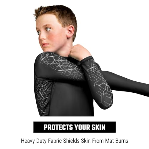 Hayabusa Geo Kids BJJ Rash Guard Boys and Girls Long Sleeve2