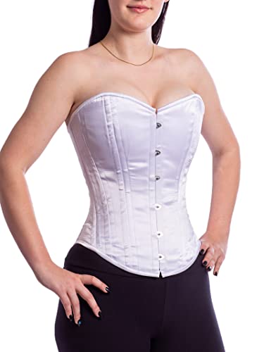Orchard Corset Cs-530 Overbust White Satin Corset - Size 40 #TOP26