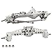 ZXYRC CNC Aluminum Offset Portal Front Rear Axle for 1/10 RC Crawler Axial SCX10 III AXI03029 LCG Chassis Cheater Rigs Upgrade Parts (Silver)