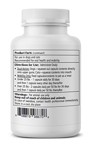 Workssowell 1Tdc Dual Action Natural Support – 120 Twist Off Soft Gels | Delivers 4 Health Benefits For Dogs & Cats | Supports Oral, Hip & Joint Health, Muscle & Stamina Recovery, Skin & Coat Health #TOP1
