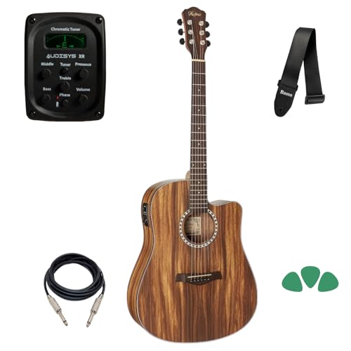 Violao Eletroacustico Aco Dreadnought Hofma Hmf280 Stnt Natural