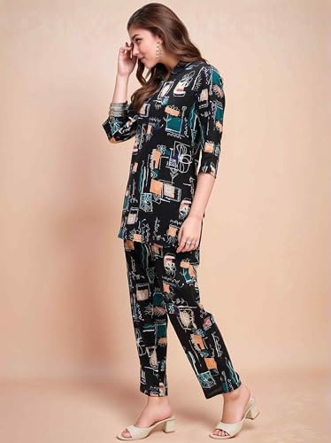 Image of RICHIK Women's Co-ord Set|Kurta Set for Women|Printed Kurta with Pant|Co-ord Set