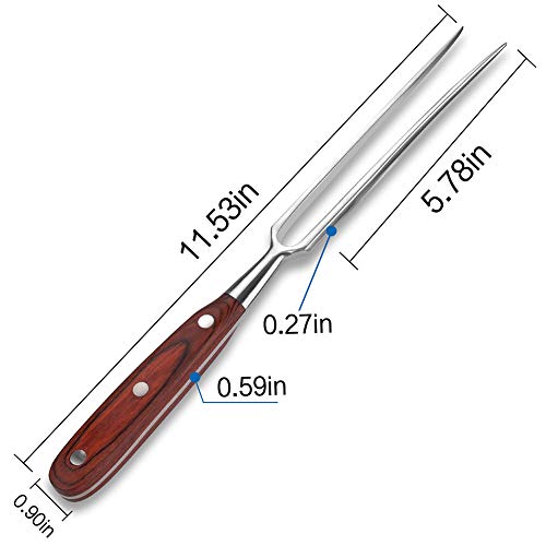 Carving Fork, Stainless Steel/Synthetic Material, Great for Sunday Roasts, Dinner Parties, Barbecues and More, 12 Inch - Thumbnail 7
