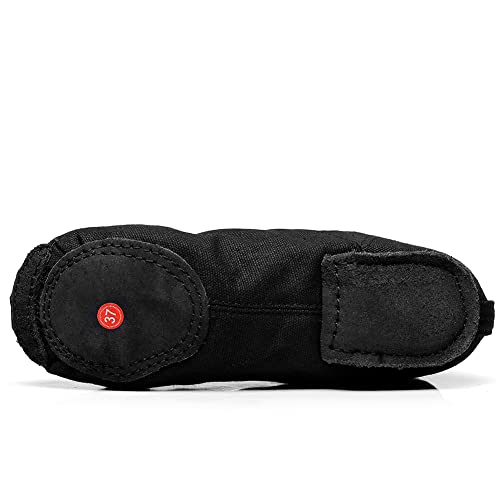 MSMAX Jazz Tênis de dança botas de treino de dança, Preto, 8 Narrow