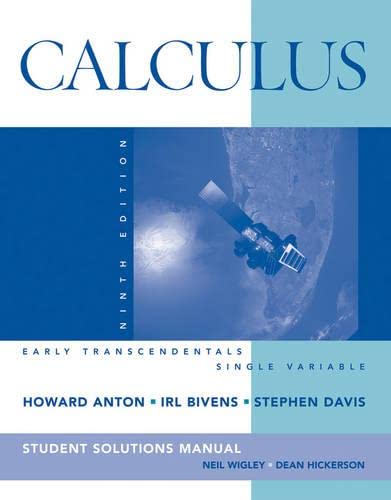 Calculus Early Transcendentals Single Variable, Student Solutions