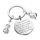 FUSTMW Cello Charm Keychain Cello Music Gift Cello Gifts for Cello Players Keychain Cello Teacher Gifts Cellist Gifts (Cello Music Keychain)
