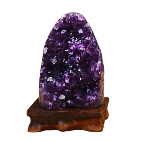 Géode d'améthyste violette de qualité supérieure avec socle de présentation