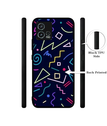 Image of Retro Abstract Design Premium 2D Printed Metal Back Case Cover for Motorola Moto G72 4G