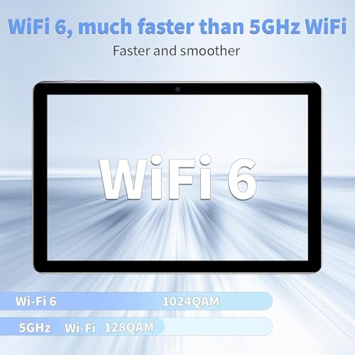 ECOPAD Android 13 Tablet 2023 - 10 Inch With 6GB RAM, 64GB ROM, 1TB Expanded, Quad-Core, 2 in 1 With Keyboard Mouse, Wi-Fi 6, Bluetooth, GMS Certified IPS Touch Screen - Black Set