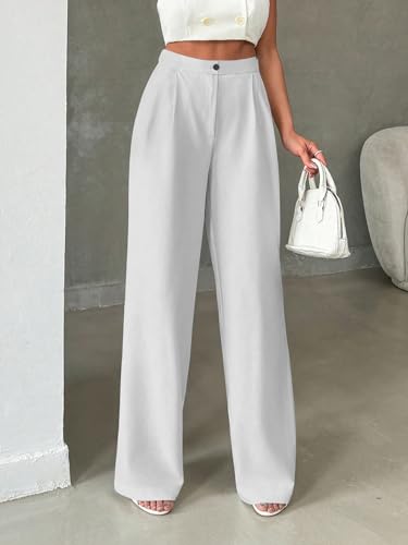 Image of Toochki Trousers for Woman Pants Women's Formal Office Korean | Black Track Pant | Straight | Cotton Spandex Stretchable Trouser | High-Waisted Bottom Wear