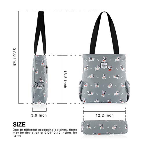 Image of KAMO Floral Tote Bag - Waterproof Lightweight Handbags Travel Shoulder Bag for Hiking Yoga Gym Swimming Travel Beach