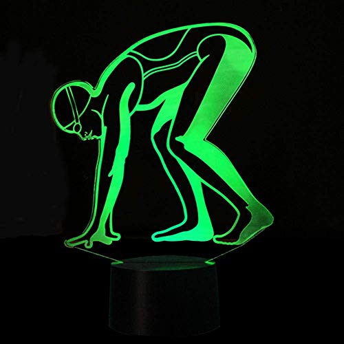 Lámpara Ilusión 3D Noche LED Cambio 7 Colores USB miniatura 2