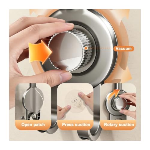 Soporte de ducha con ventosa orientable sin perforación para regular altura 8