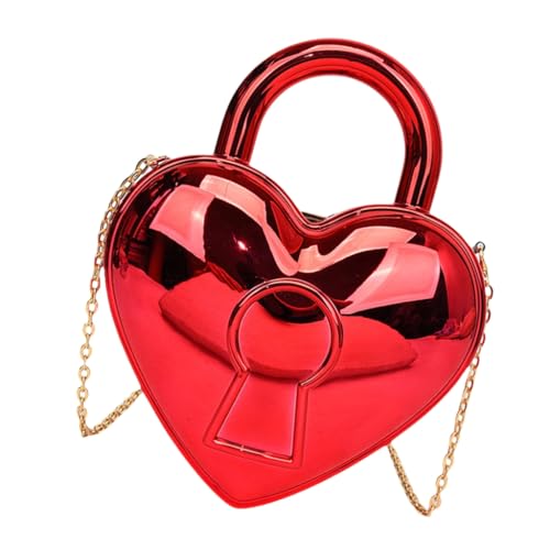Sac de soirée cœur rouge pour femme idéal pour les dîners romantiques et sorties chics
