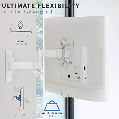VIVO Full Motion Wall Mount for up to 27 inch LCD LED TV and Computer Monitor Screens - Image 4