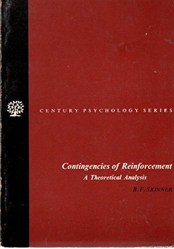 Contingencies of Reinforcement A Theoretical An... 0390812811 Book Cover
