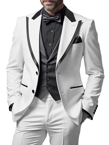 Mens Tuxedo Suit Set Slim Fit 3 Piece Tuxedo for Men Wedding Prom Suits Formal Fashion2