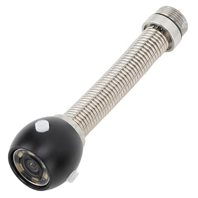 BLACKTK 25mm Waterproof Inspection Chamber Cover with 6 LED Lights, IP68 Drainage Pipe Inspection Accessory for Chamber Replacement