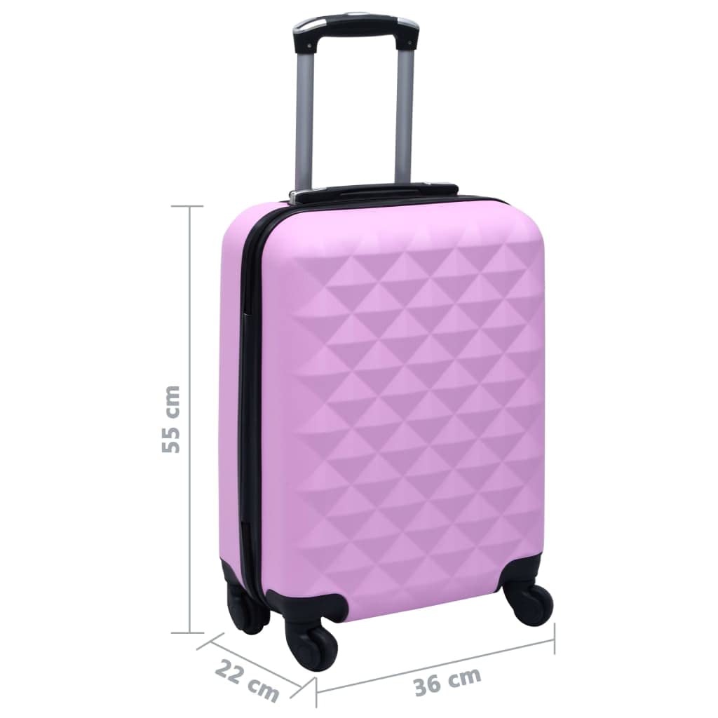Twarde etui na kółkach z tworzywa ABS, bagaż podręczny 55 x 36 x 22 cm z zamkiem szyfrowym, pasem do pakowania, kółkami 360 stopni i uchwytem, do lotu, pociągu, hotelu, na urlop i podróż