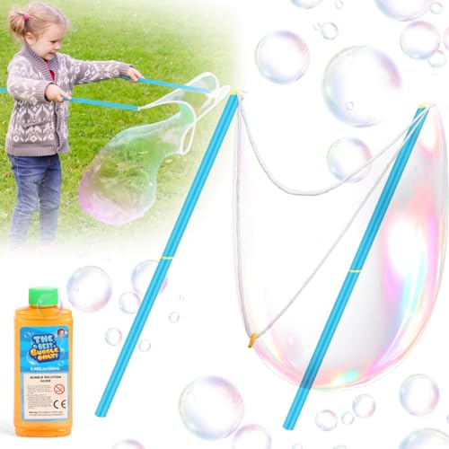 Aooess Giant Bubble Wand Kit Toys for 3-8 Year Old Boys Girls